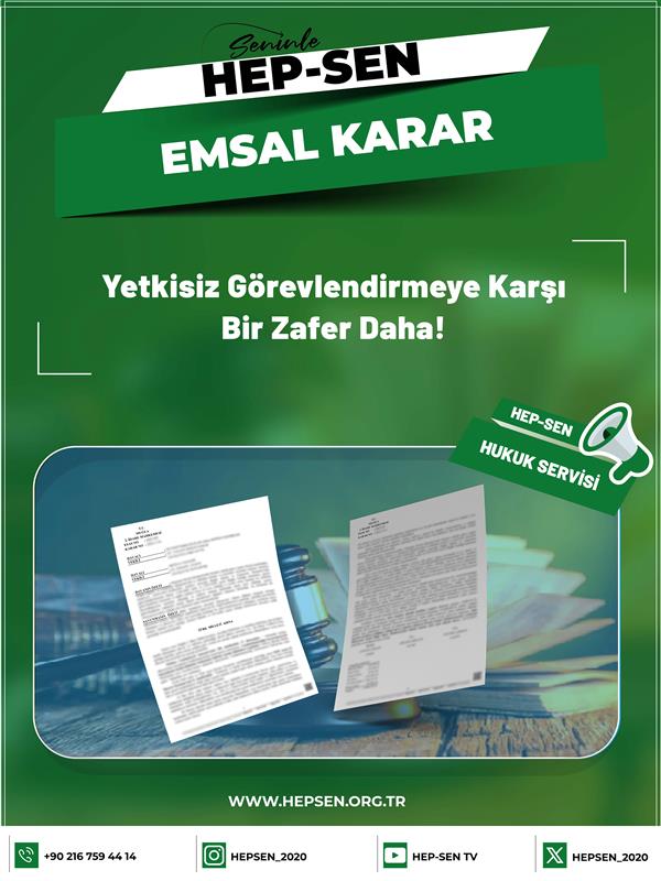 Yetkisiz Görevlendirmeye Karşı Bir Zafer Daha